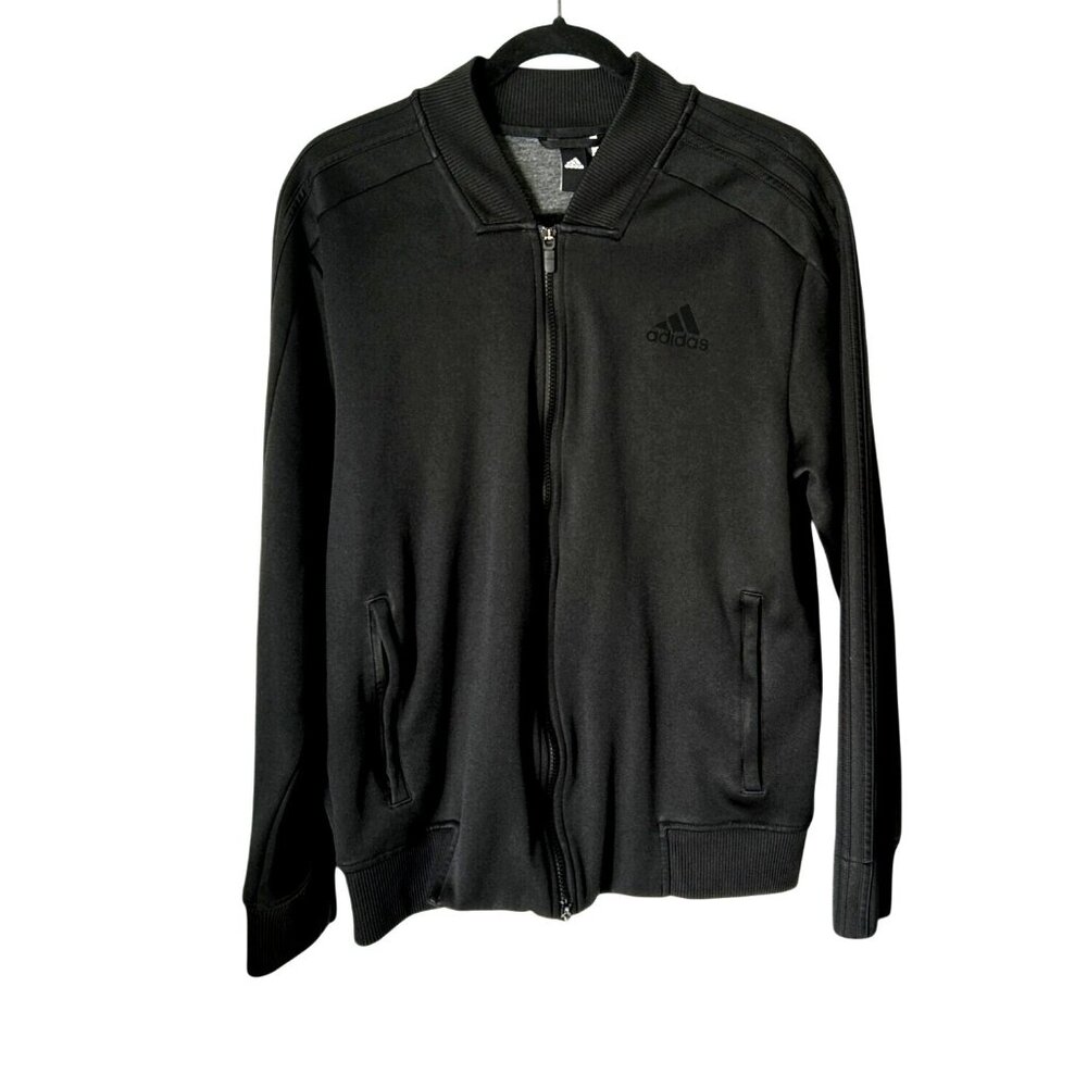 Adidas Mens Black Full-Zip Jacket Size L